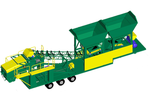 Central móvil de suelo-cemento, grava-cemento, aglomerado en frío y grava-emulsión.